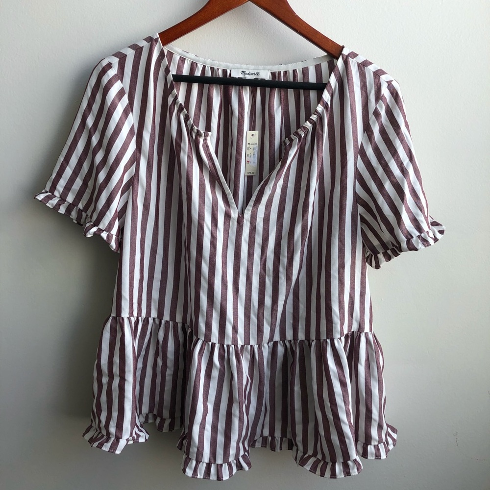 Madewell peplum top